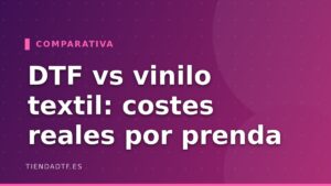 DTF vs vinilo textil: costes reales por prenda y cuándo usar cada uno